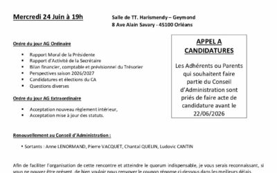 Assemblé générale du club – le 24 Juin
