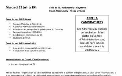Assemblé générale du club – le 25 Juin